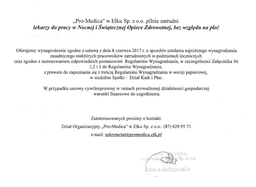 Ogłoszenie Ogłoszenie